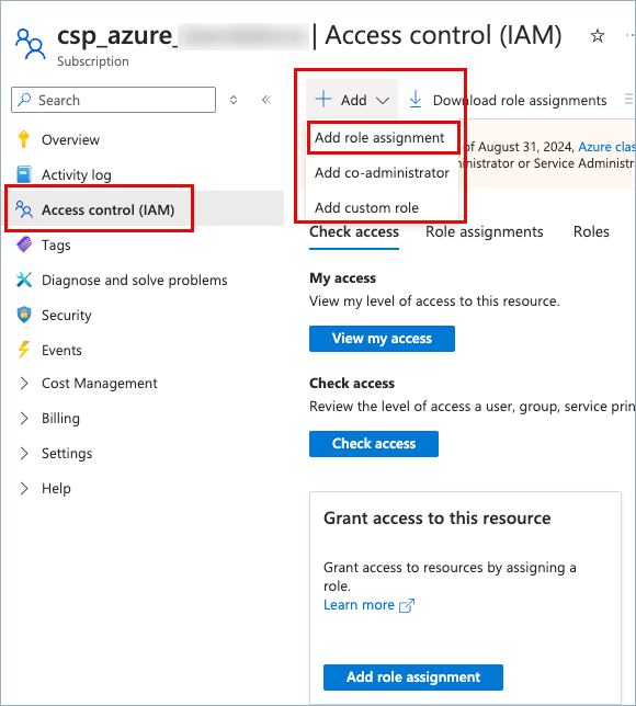 access control add role menu