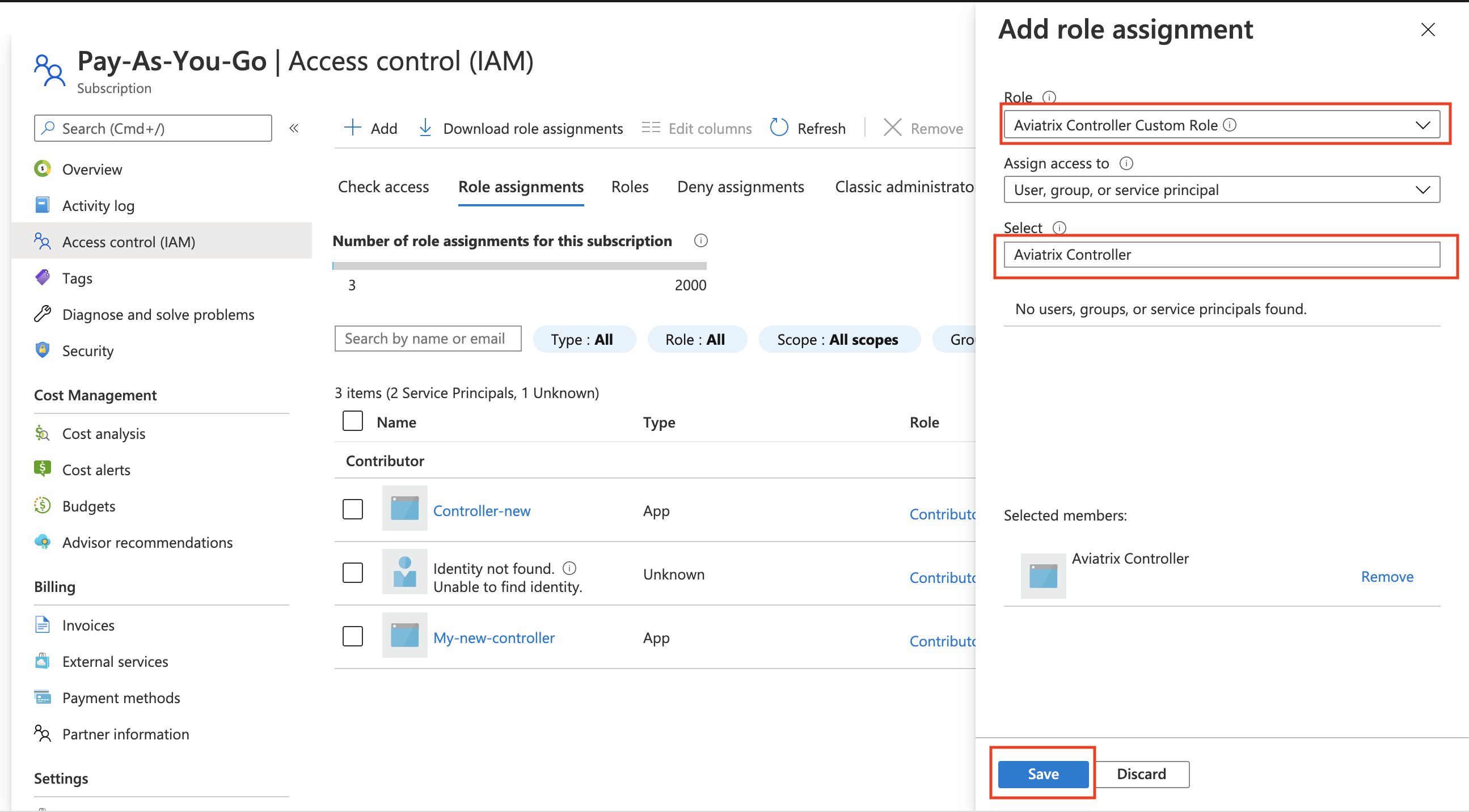 Use Azure IAM Custom Role :: Documentation