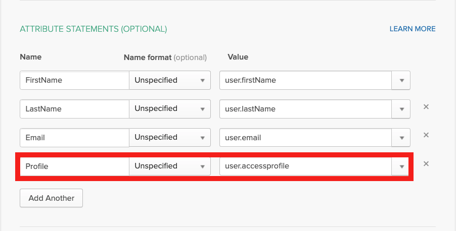 Setting up Okta SAML with Profile Attribute :: Documentation