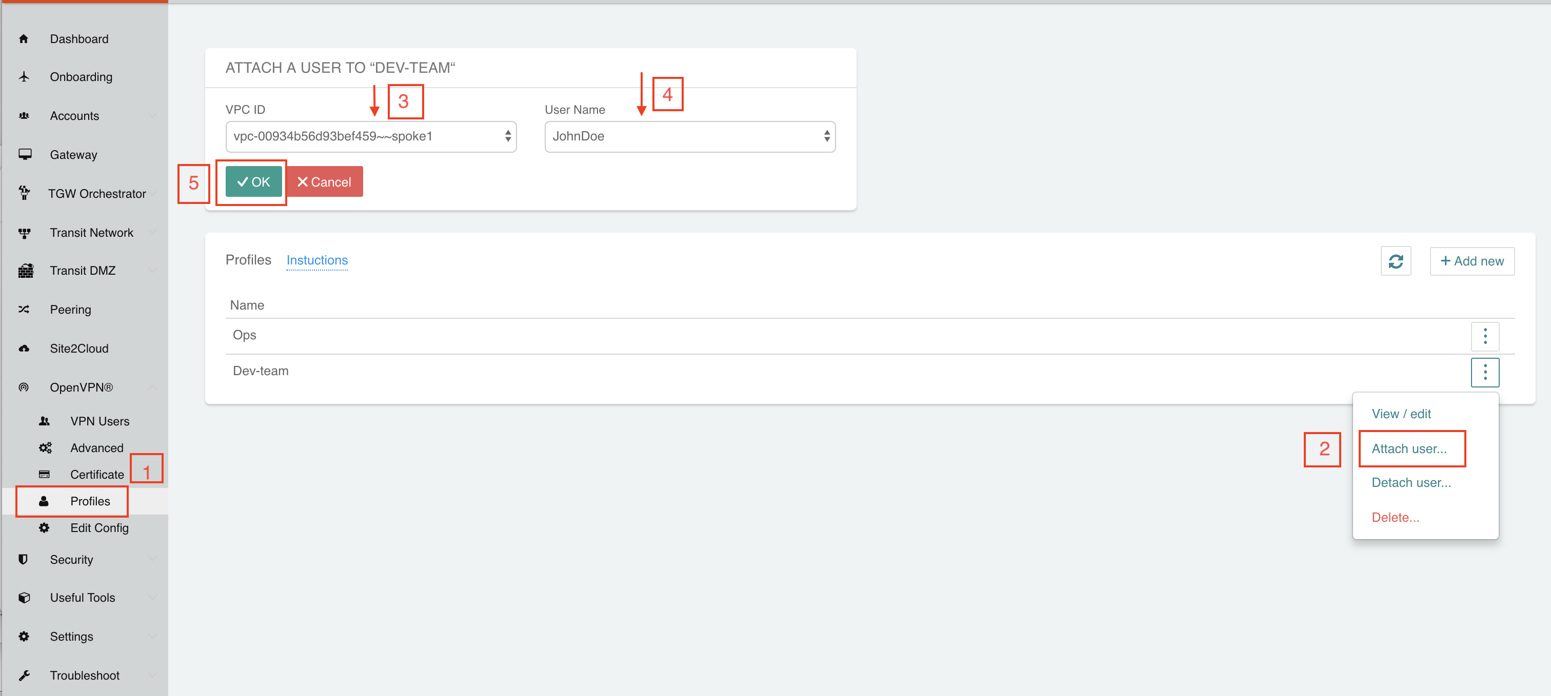 Assigning a User to a Profile :: Documentation
