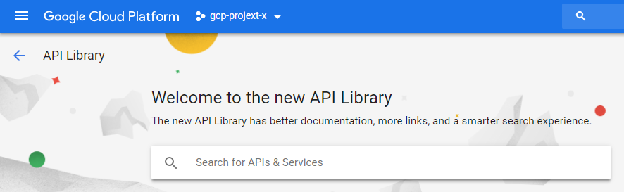 Google Cloud API Library Search